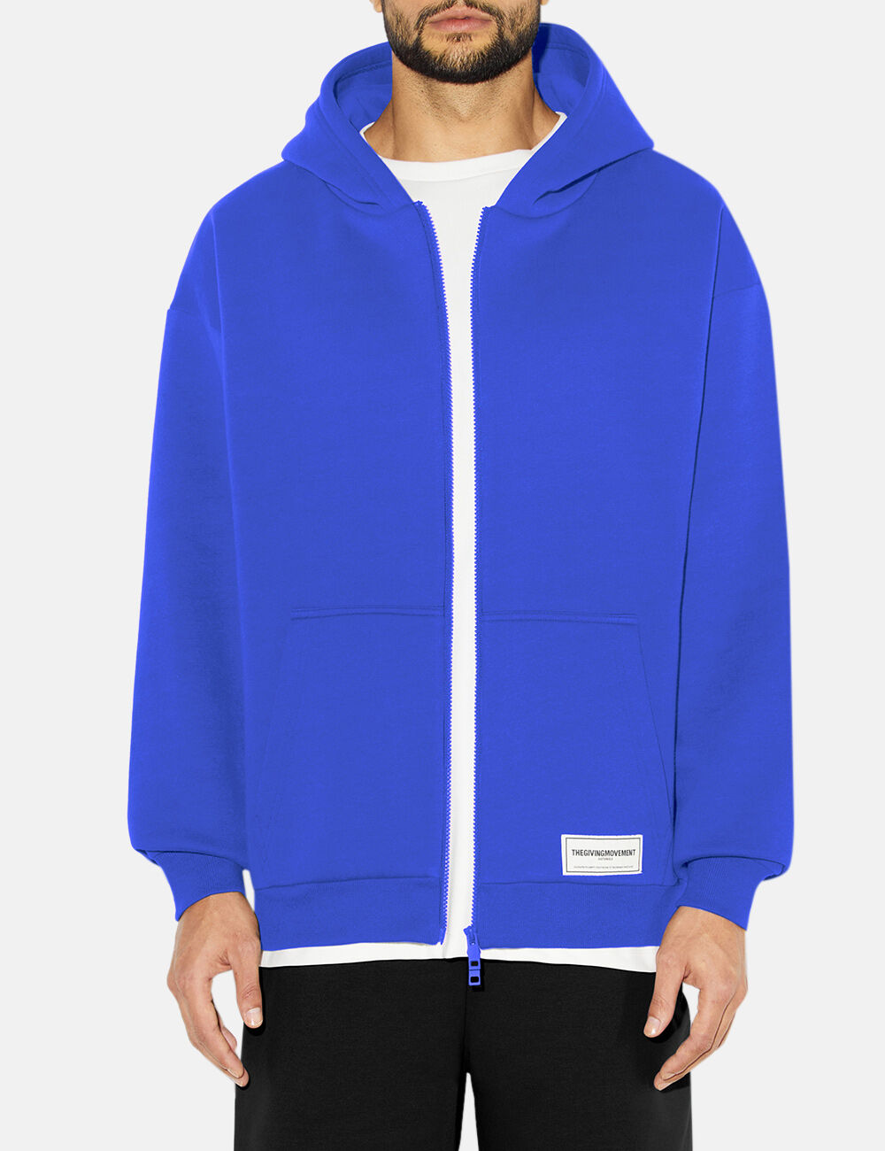 Oversized Organic Fleece Zip Hoodie