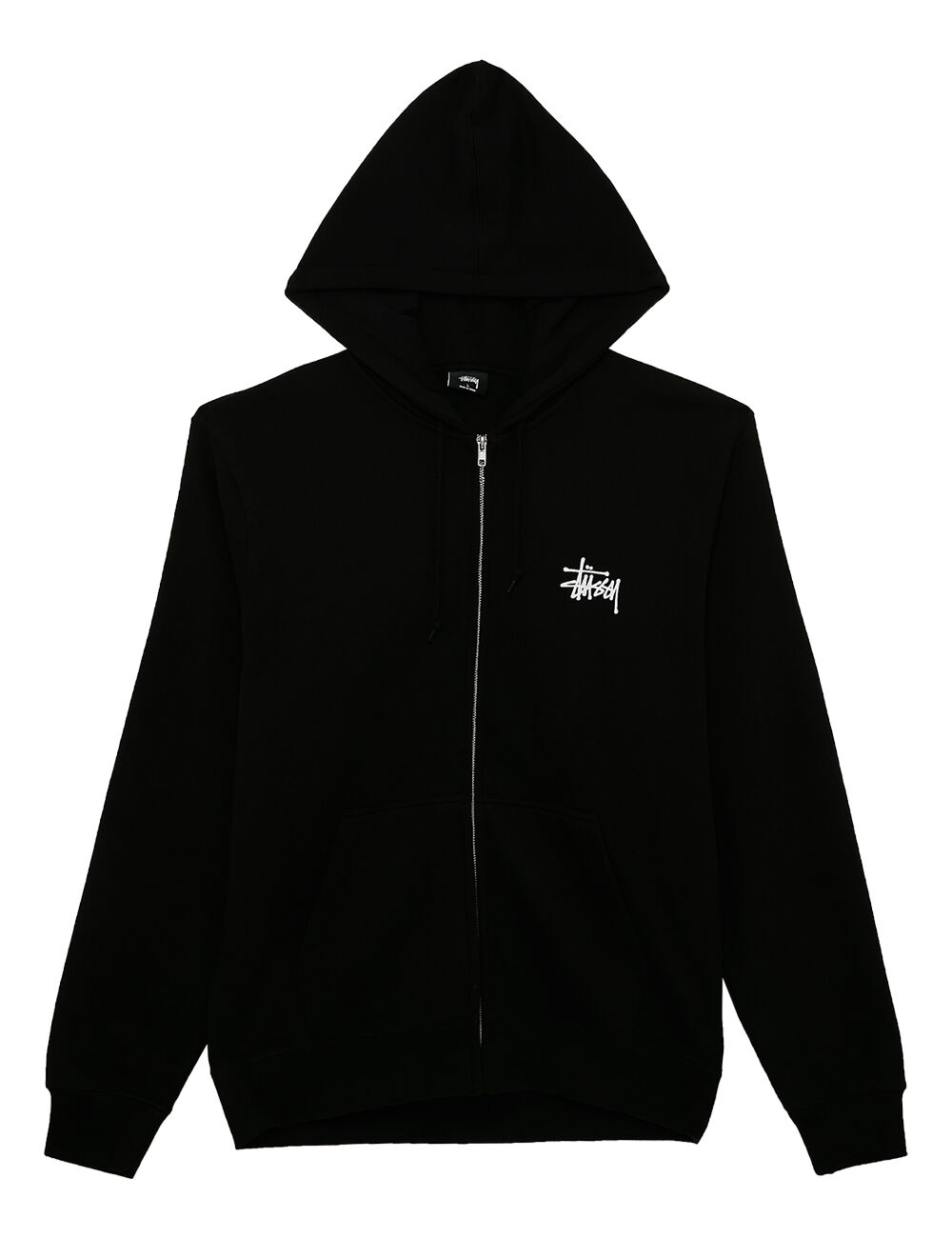 Basic black zip up hoodie top