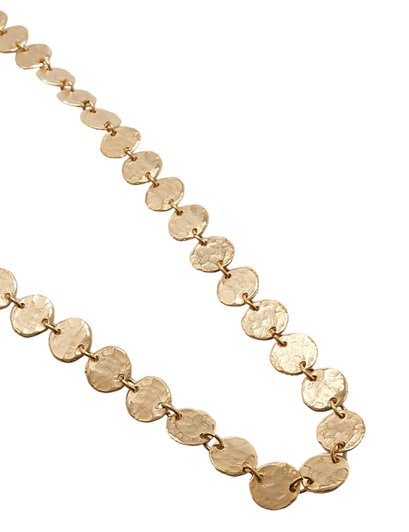 Kjy 36 1 Row Satin Gold Slip On Coin Necklace Kjy 36 1 Row Satin Gold Slip On Coin Necklace