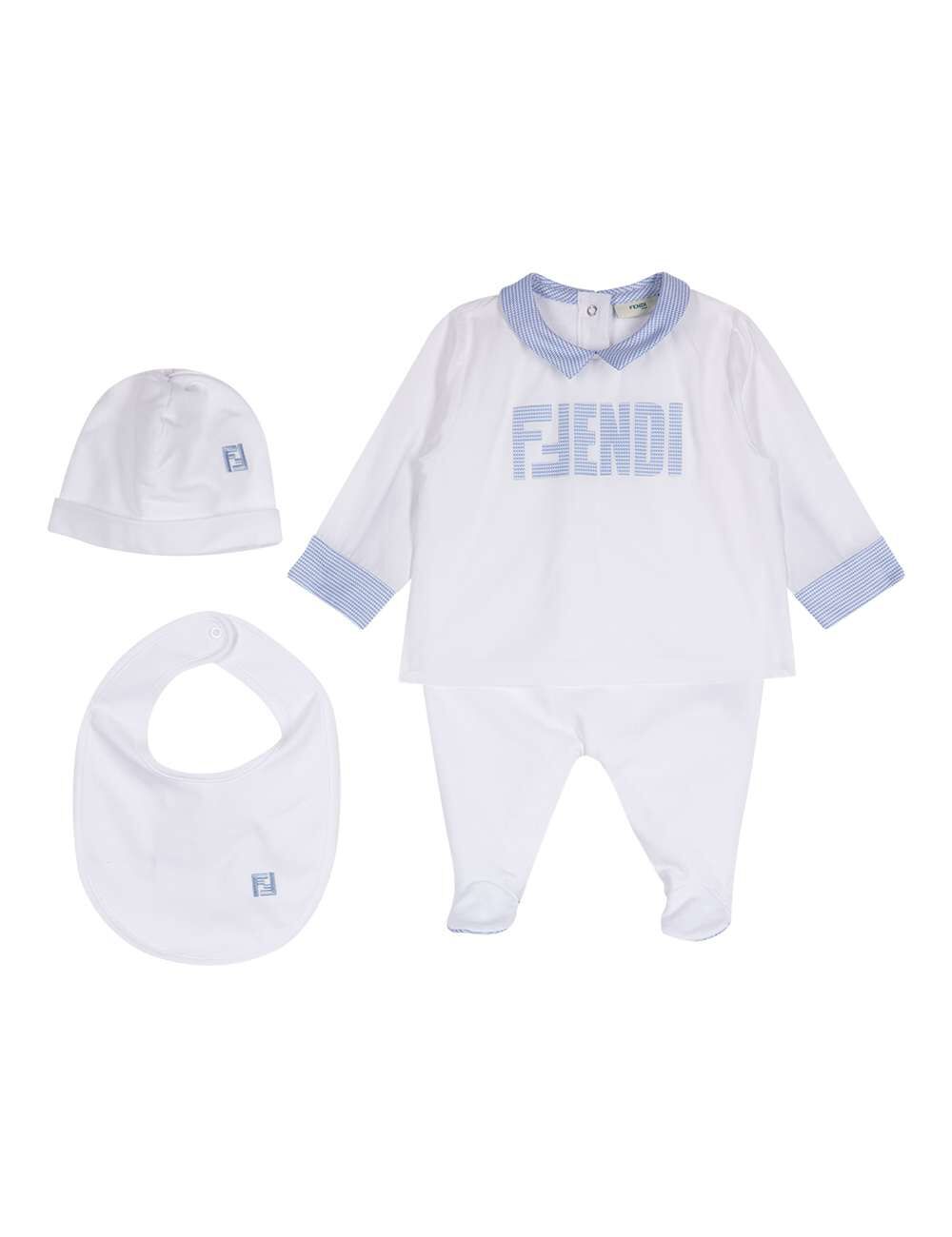 Set Overall Fendi Blue Logo