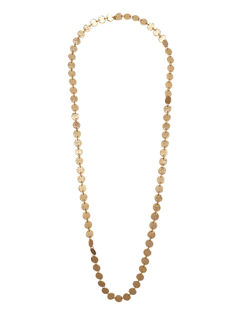Kjy 36 1 Row Satin Gold Slip On Coin Necklace Kjy 36 1 Row Satin Gold Slip On Coin Necklace