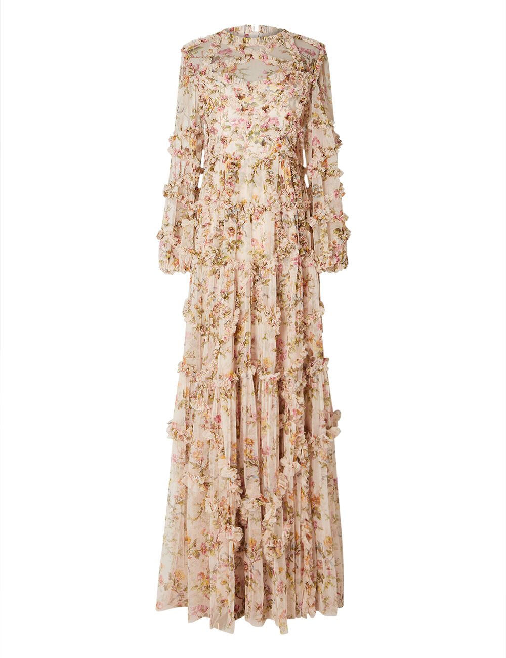 Tryano Shop Garland Flora Ruffle Gown for 170.340 Free