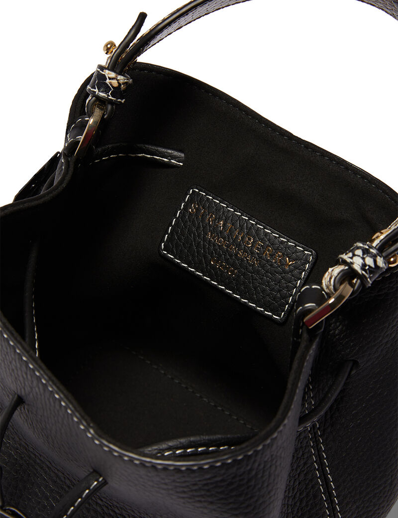Lana Osette Drawstring Leather Crossbody Bag