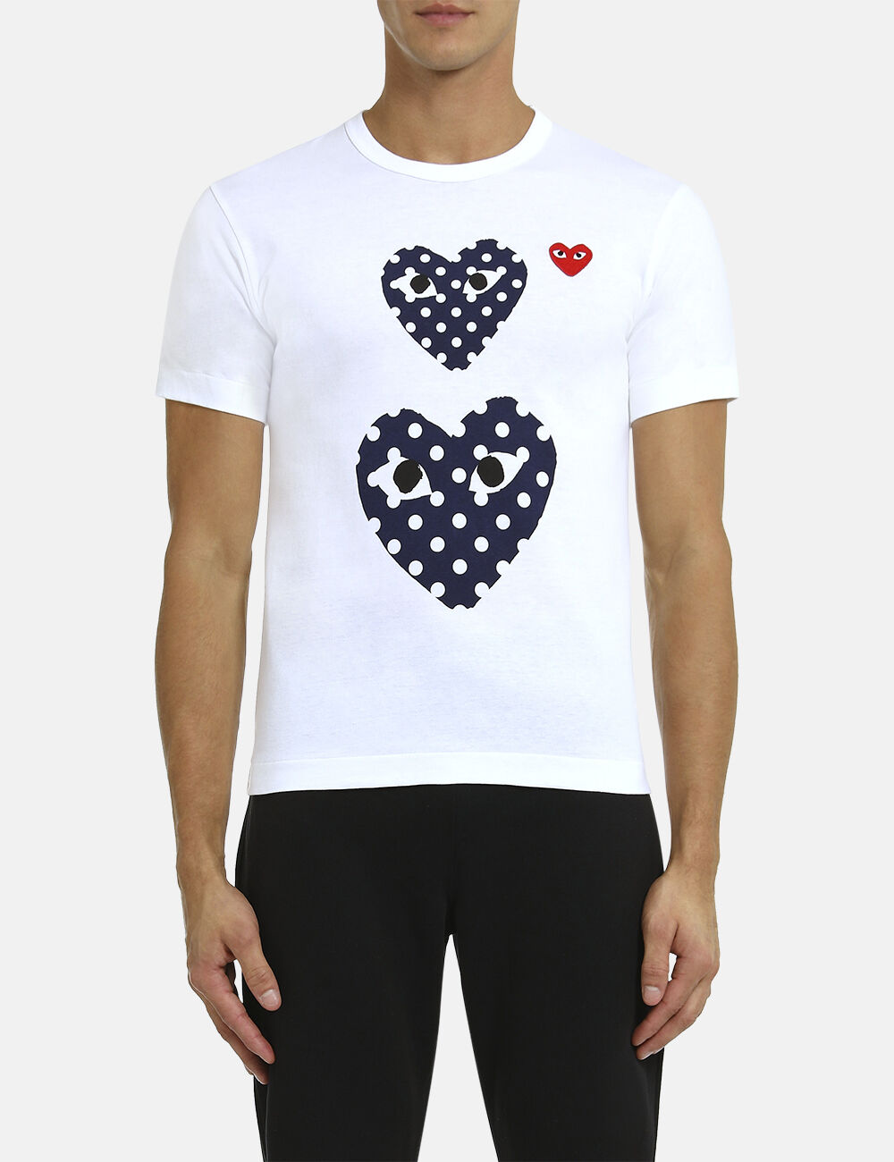 Comme des garcons play polka dot deals hem heart tee