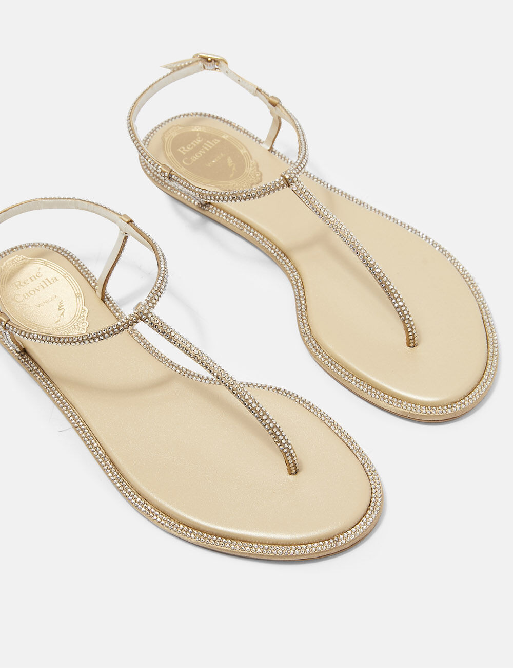 Rene caovilla flat hotsell sandals