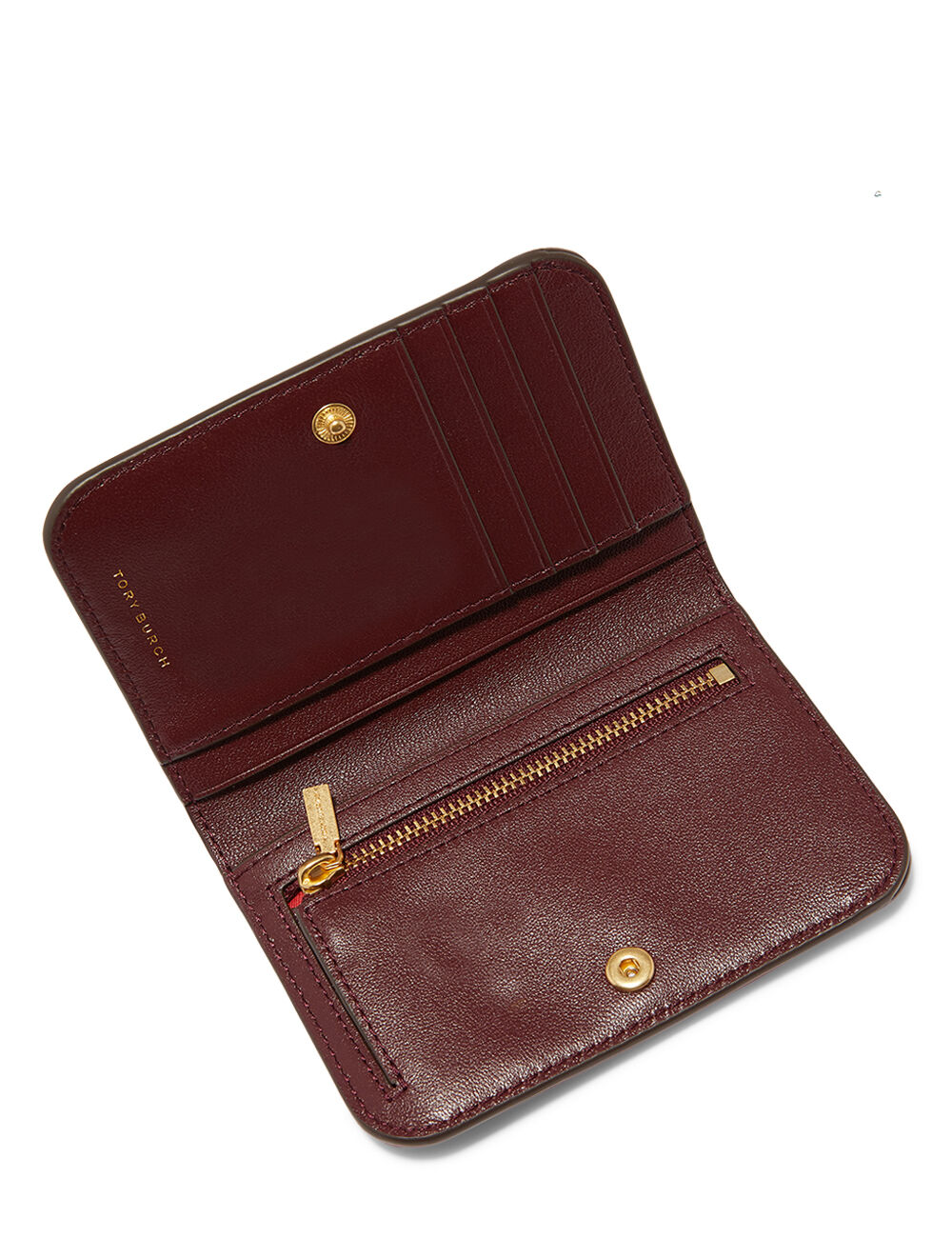 Tory burch fleming slim leather wallet hot sale