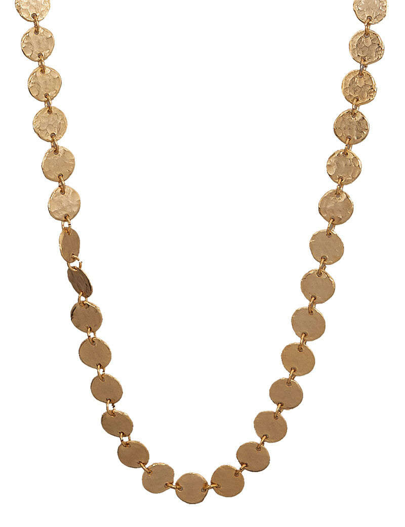 Kjy 36 1 Row Satin Gold Slip On Coin Necklace Kjy 36 1 Row Satin Gold Slip On Coin Necklace
