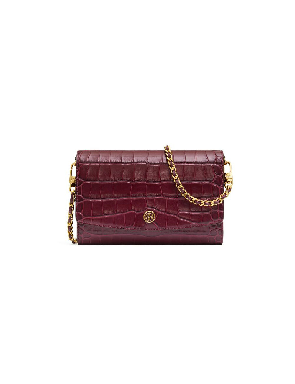 Tory burch robinson embossed chain wallet discount