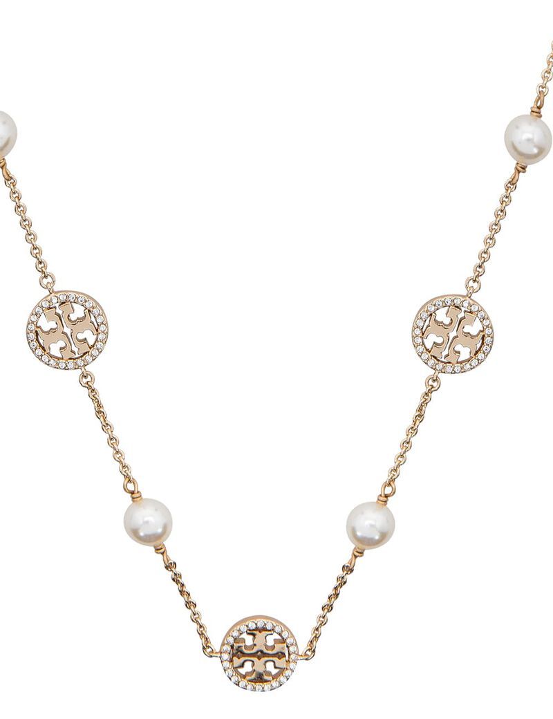  | Shop Crystal Pearl Logo Necklace for  | Free Delivery