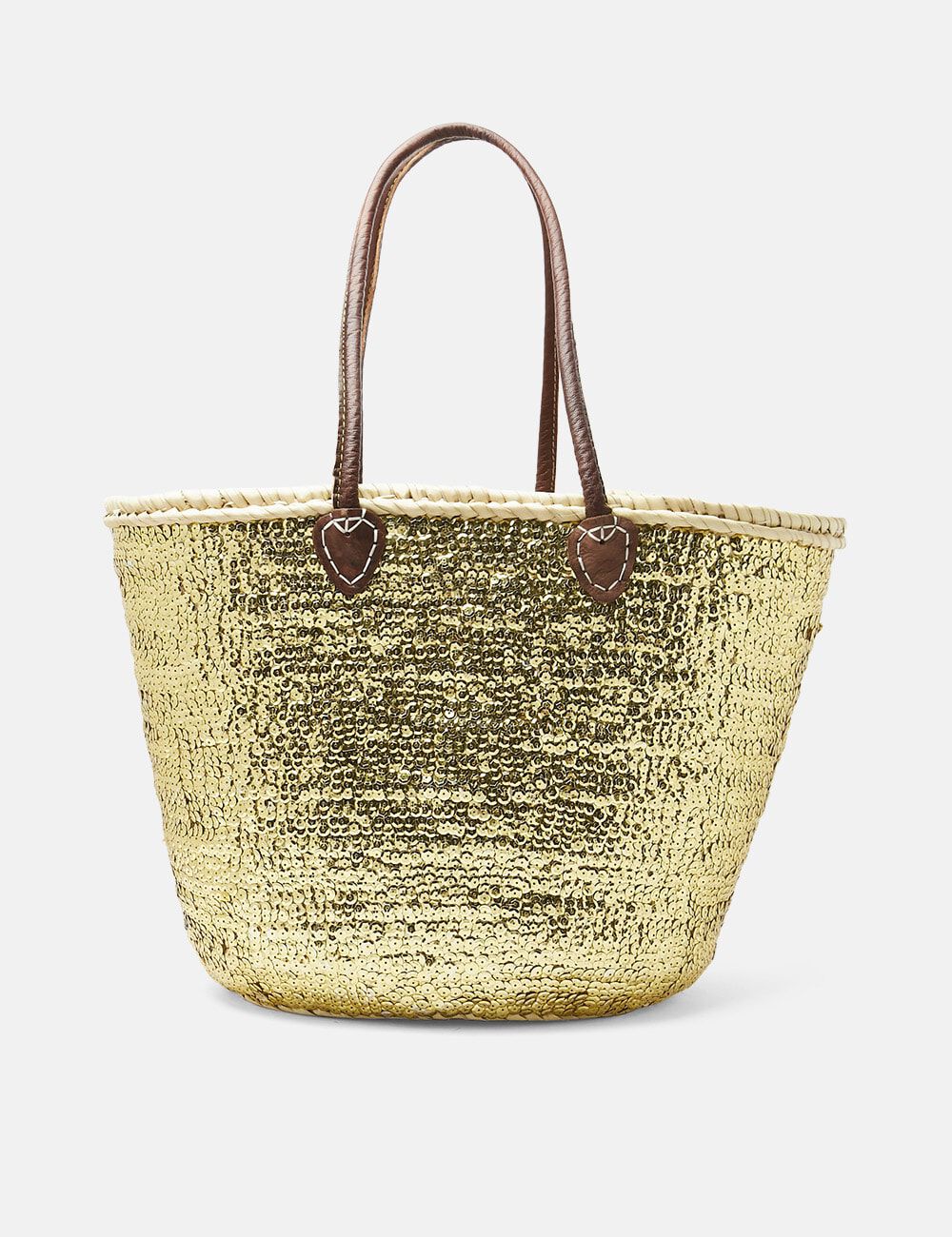 Sequin straw bag best sale