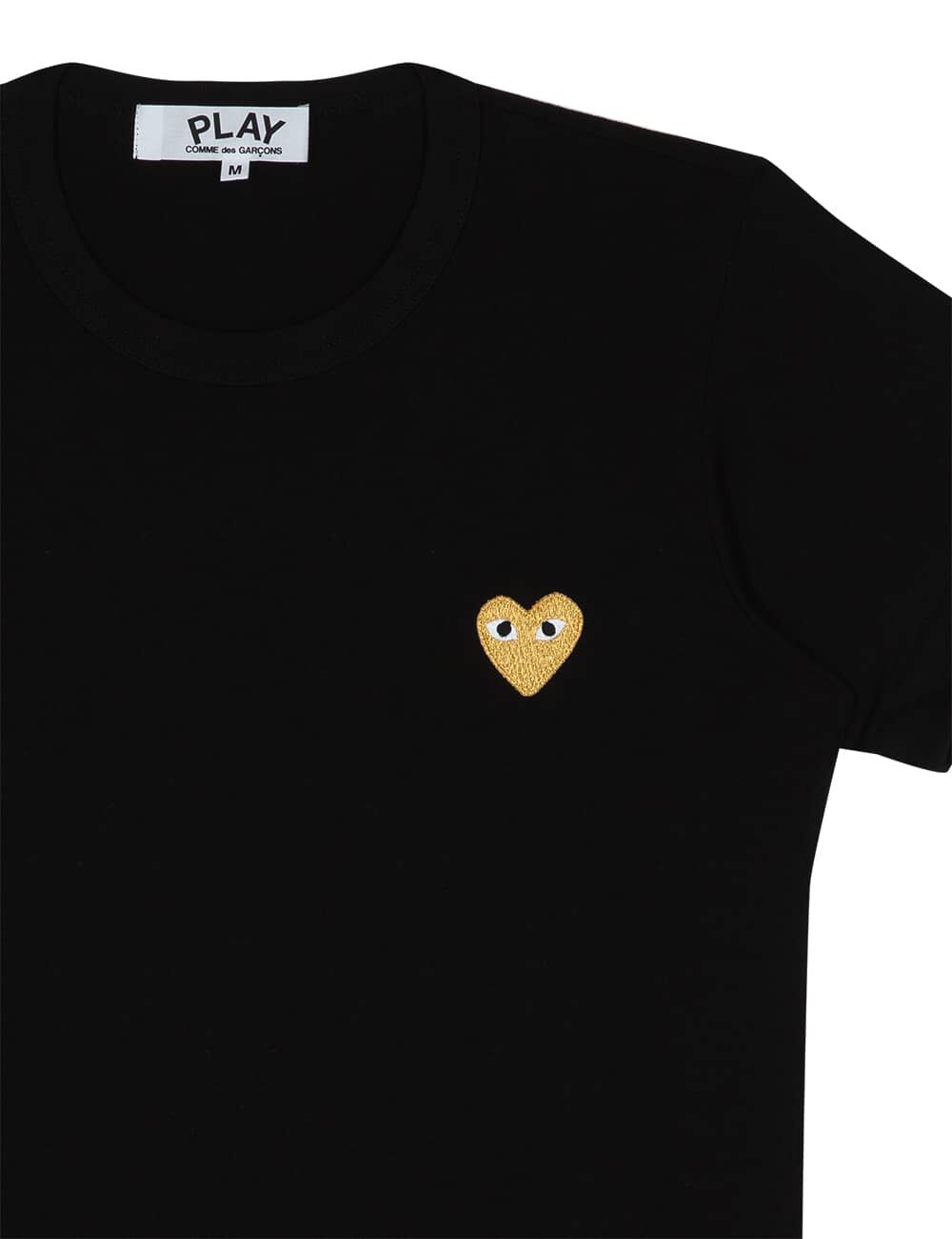 Cdg shirt 2025 gold heart