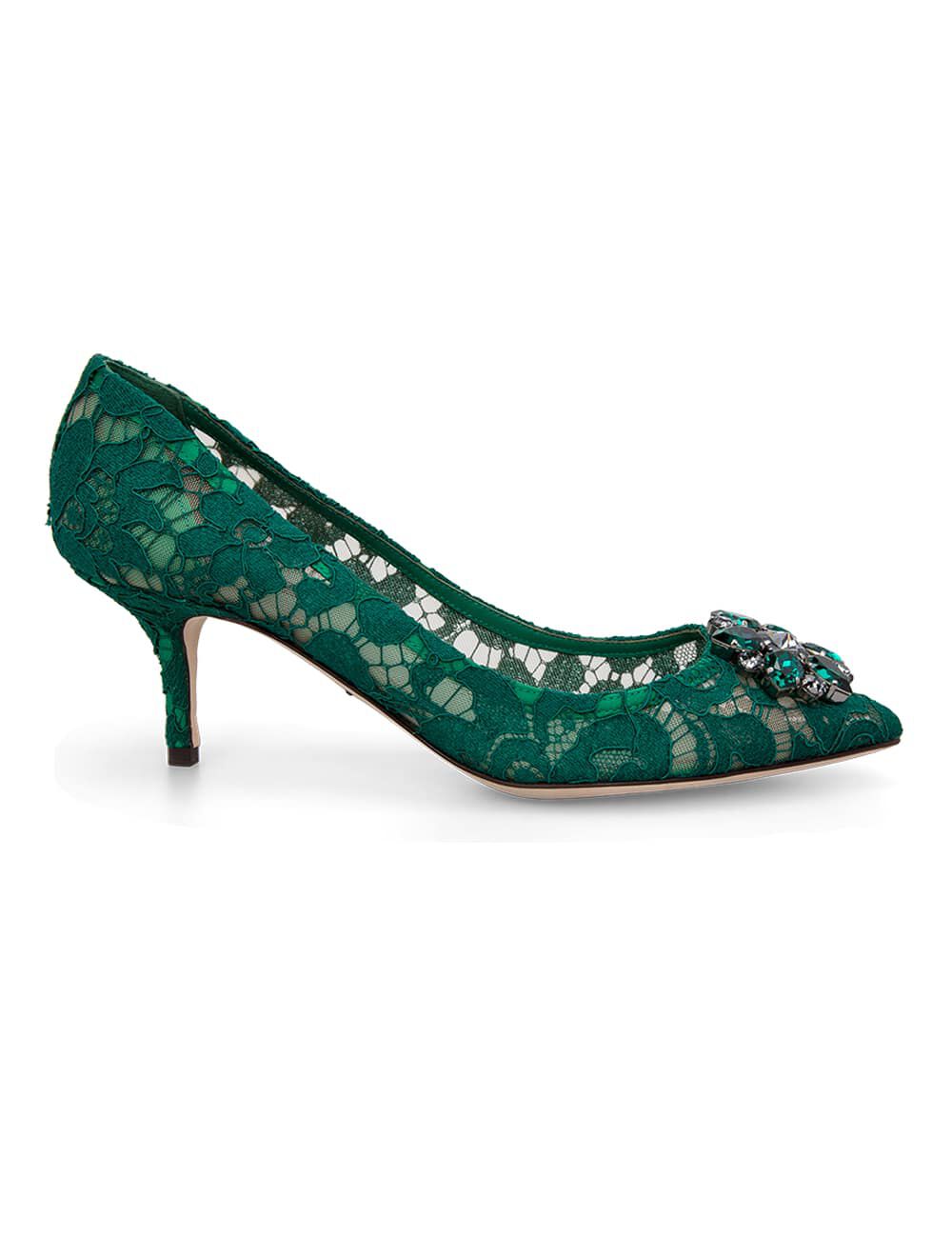 Shop Embellished Lace Pumps from Dolce 