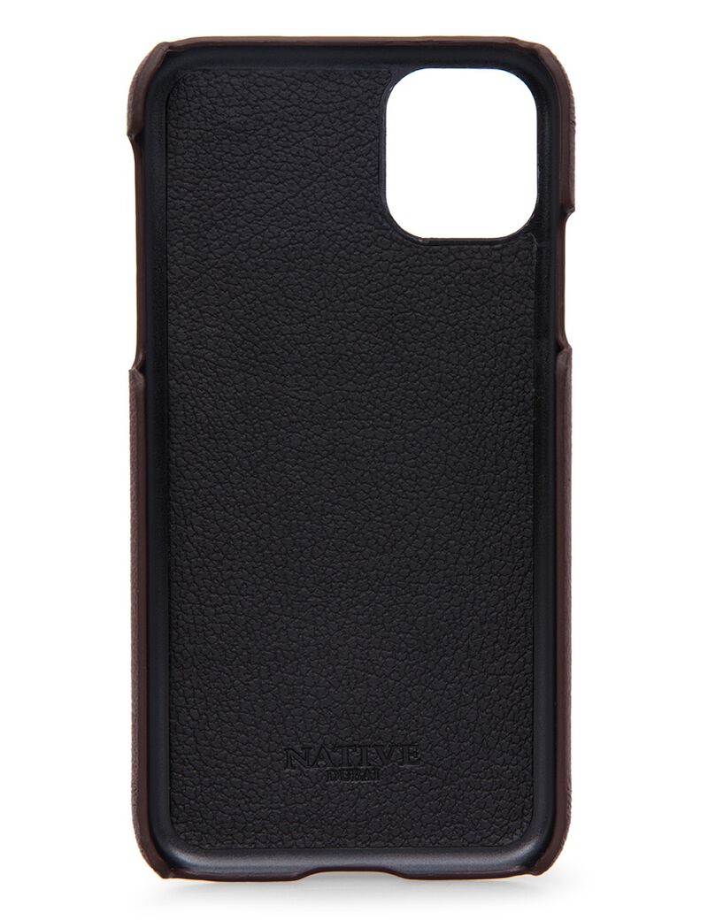 Buy Native Dubai Iphone 11 Case In Camel Hide In Black W Purple Tryano Com