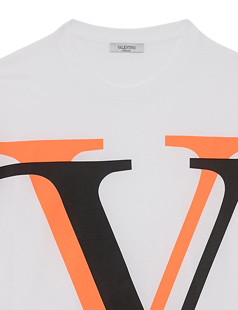 Tshirt V Logo Orange Fluo Tshirt V Logo Orange Fluo