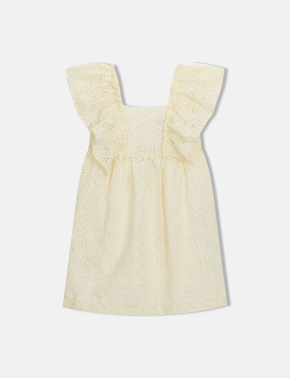 Pale yellow shop floral dress
