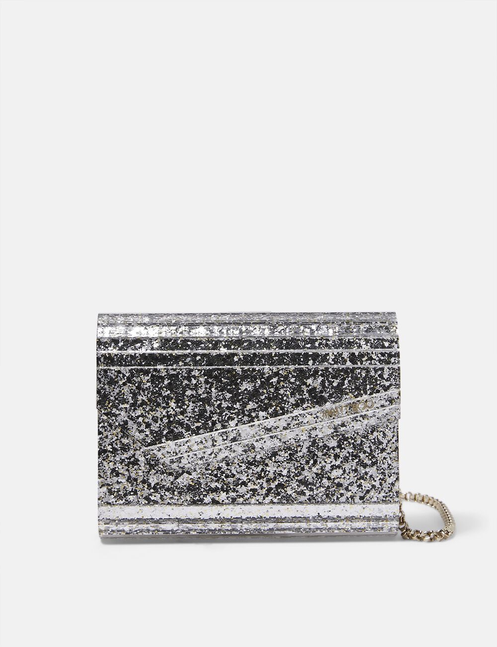 Jimmy choo silver clutch discount