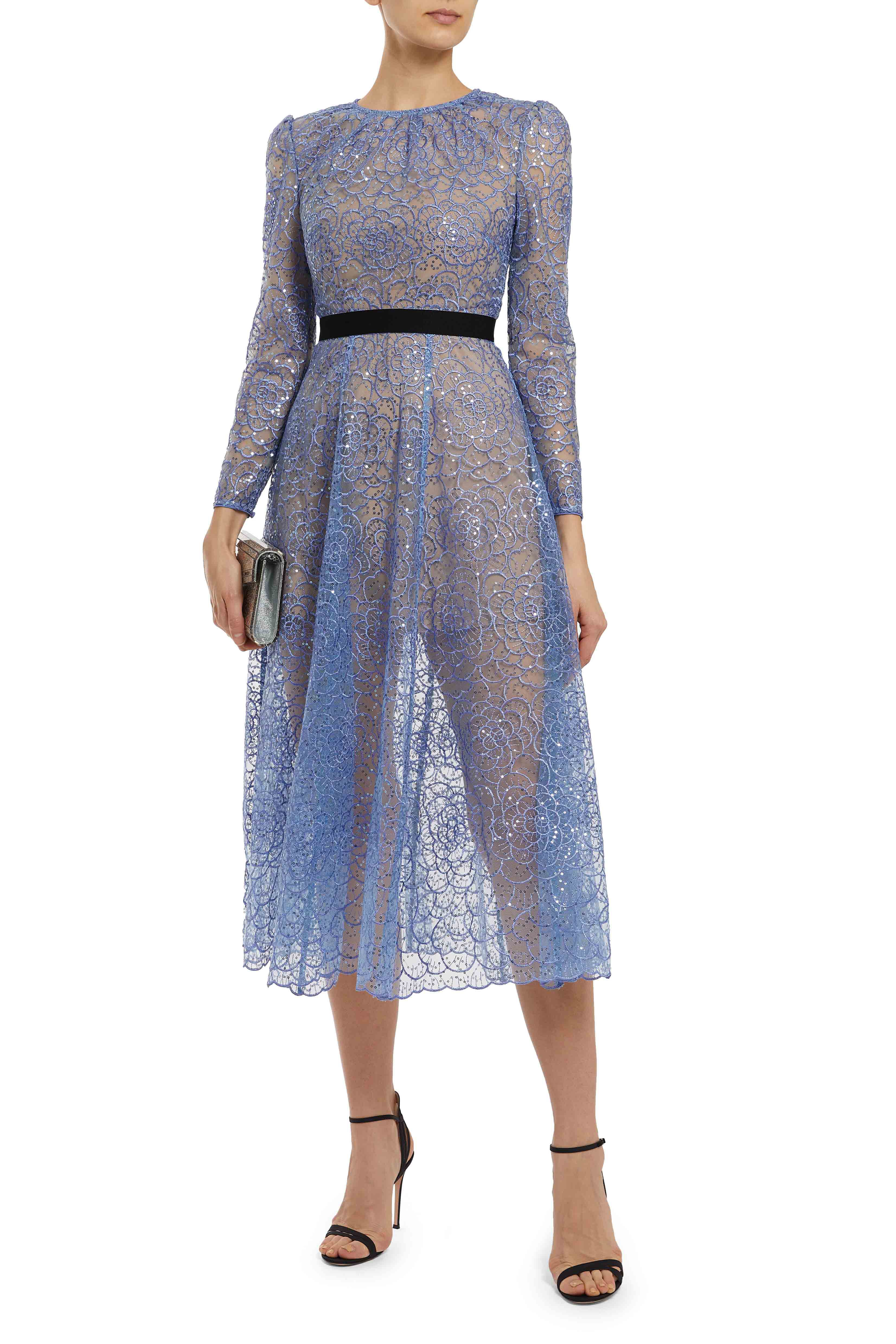 Blue flower sale dress