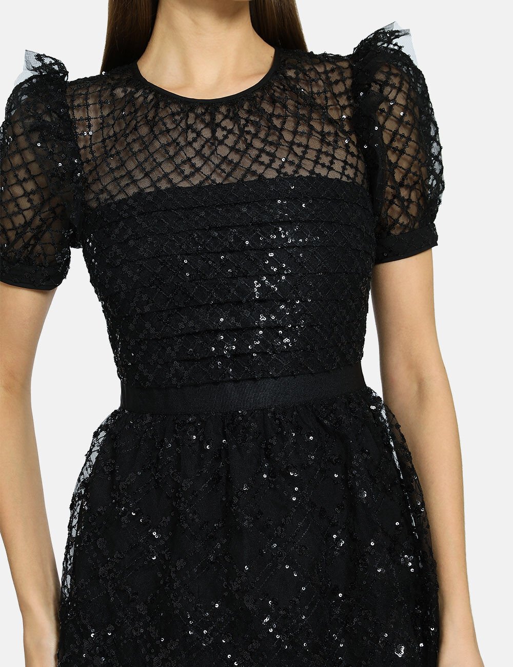 Self portrait tiered clearance sequin mini dress