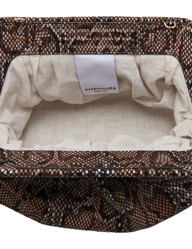 Bios Python-Print Leather Clutch Bag Bios Python-Print Leather Clutch Bag