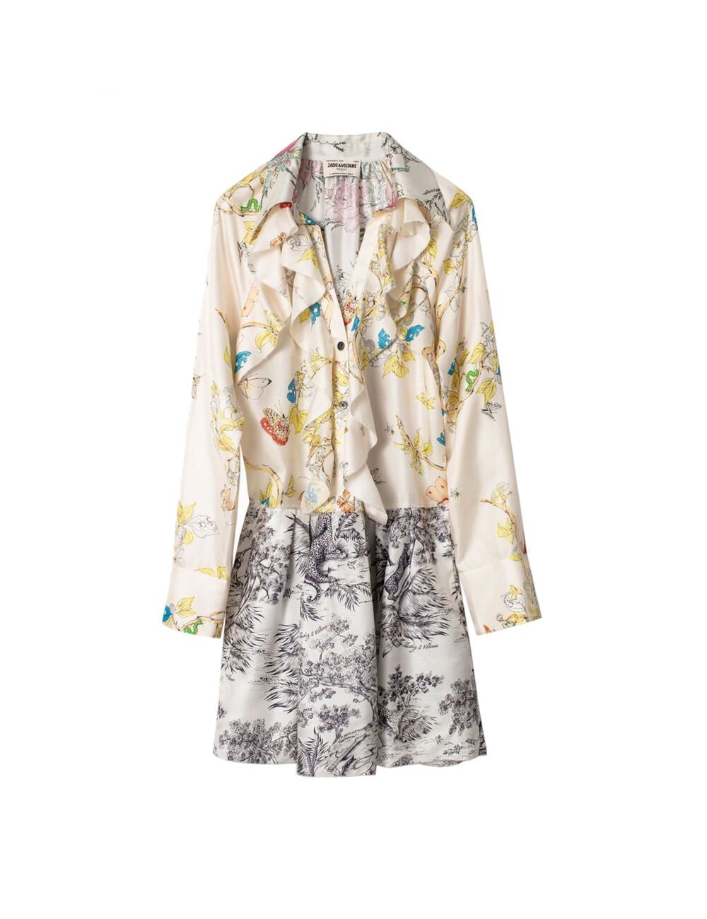 Tryano Shop Ruska Mix Print Robe Courte for 0.0 Free