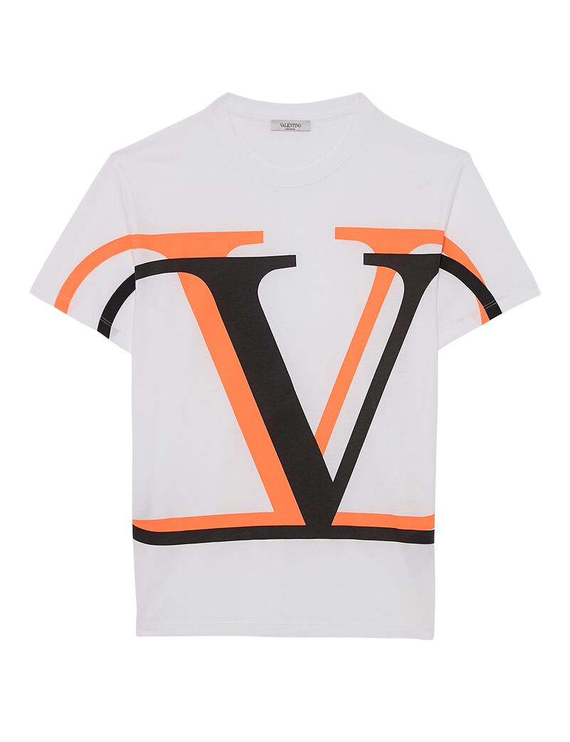 Tshirt V Logo Orange Fluo Tshirt V Logo Orange Fluo