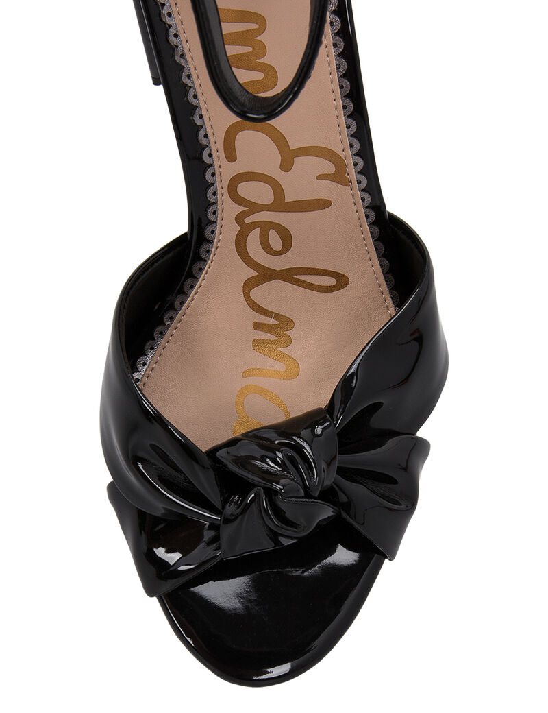 Buy Sam Edelman Odina Knot Block Heel Sandals Patent Tryano Com