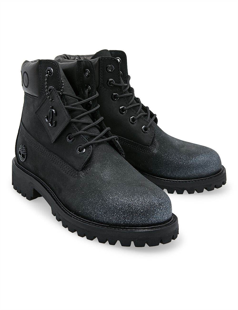 Glitter black timberlands clearance