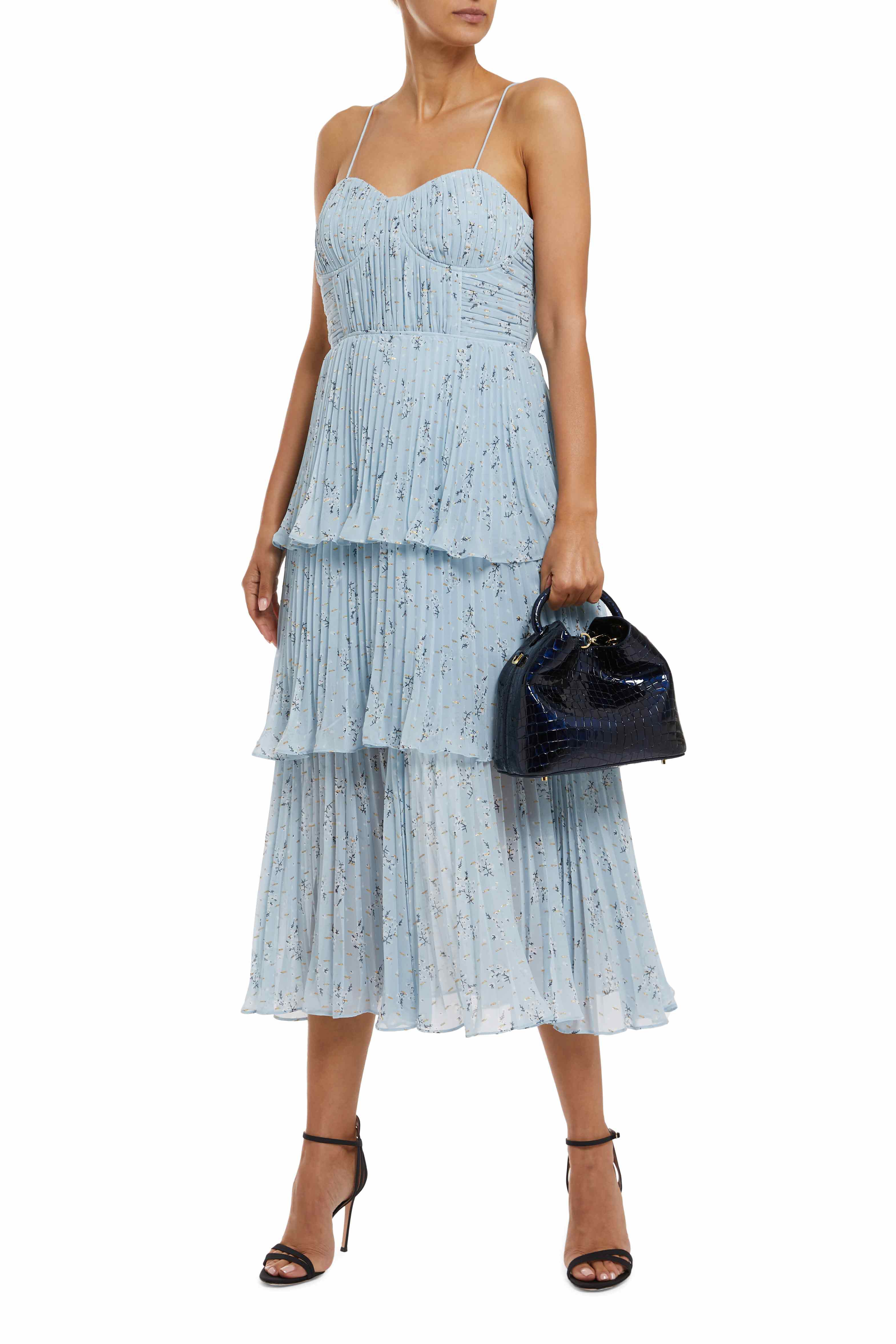 Self portrait floral tiered dress store