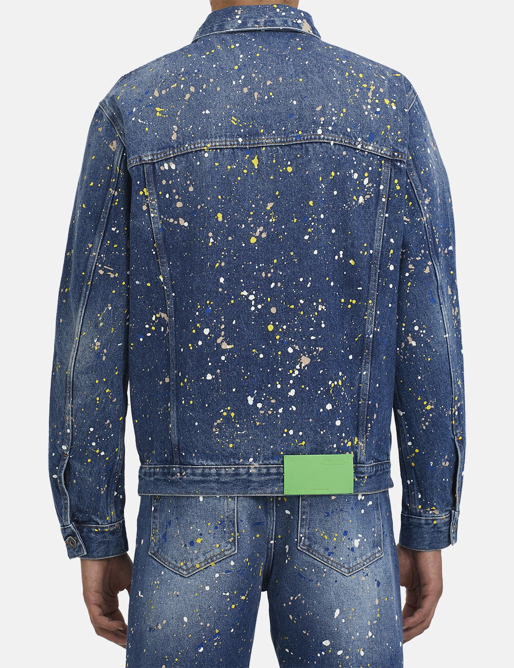 Paint splatter 2025 denim jacket mens